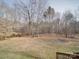 Large, mostly cleared backyard with firepit and wooded area at 5687 Putuptoe Pl, Norwood, NC 28128