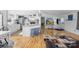 Spacious open floor plan connects kitchen, dining, and living areas, enhancing social interaction at 590 County Line Rd, Stony Point, NC 28678
