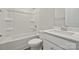 Contemporary bathroom featuring vanity, soaking tub, and tiled floors at 902 Westminster Dr, Statesville, NC 28677