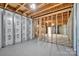 Spacious unfinished basement with framed walls, insulated panels, and open ceilings at 111 Bell Chase Ln, Statesville, NC 28677