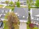 This aerial view showcases the property's location within a residential neighborhood and attached two car garage at 118 Glade Valley Ave, Mooresville, NC 28117