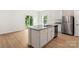 Spacious kitchen island featuring granite countertops and a stainless steel sink, perfect for meal prep at 1588 Doran Ter, Richburg, SC 29729