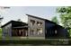 Modern home showcasing sleek siding, a covered entry, and large windows providing plenty of natural light at 1935 Weddington Rd # 1, Matthews, NC 28104