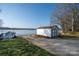 White shed located by the lake, offering waterfront views and easy access to the dock at 340 Topsail Rd, Salisbury, NC 28146