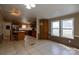 Open dining area with tile floors and wood cabinets for ample storage at 5212 Old Concord Rd, Salisbury, NC 28146