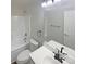 Bathroom featuring a shower-tub combo, a toilet, and a clean vanity at 1000 High Brook Dr, Waxhaw, NC 28173