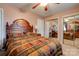 Bedroom with a large bed, mirrored closet doors and decor at 107 Destiny Ln, Shelby, NC 28150