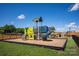 The community playground features a playset, picnic shelter, and fencing, creating a safe and fun environment at 117 Lightning Dr, Shelby, NC 28152