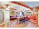 Inviting dining area showcasing rustic wooden beams, and decor accents, with a spacious feel at 1207 Ashford Rd, Chester, SC 29706