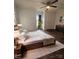Bright bedroom with modern bed frame and ceiling fan at 1224 Hollywood Ter, Albemarle, NC 28001