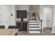 Hallway with dry bar and stairwell at 16764 Summers Walk Blvd, Davidson, NC 28036