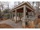 Covered outdoor kitchen features a built-in grill, counter, and seating area at 2622 Oakhurst Dr # 23, Rock Hill, SC 29730