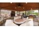 Covered outdoor room with stone fireplace, built-in grill, and outdoor seating area at 2622 Oakhurst Dr # 23, Rock Hill, SC 29730