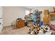 Storage room with boxes and holiday ornaments for seasonal décor and organizational solutions in your home at 3193 Burnello Ct, Iron Station, NC 28080