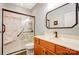 Well-designed bathroom featuring a glass shower, a sink and modern finishes at 41108 Calla Lily St, Fort Mill, SC 29707
