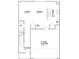First floor plan featuring a living room, dining room, kitchen, two-car garage, and foyer at 5123 Izzo Ln, Charlotte, NC 28214