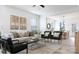 Bright, open living room with neutral tones, modern furnishings, and hardwood flooring at 5127 Izzo Ln, Charlotte, NC 28214