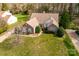 An aerial view of the beautiful home, showcasing the well-maintained lawn and landscaping at 10829 Carmody Ct, Charlotte, NC 28277