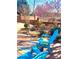 Inviting backyard patio with comfortable seating and blooming flowers at 1921 Wexford Ct, Gastonia, NC 28054