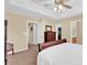 Spacious main bedroom with trey ceiling, ceiling fan, and ensuite bathroom at 1965 Charlotte Hwy # 401, Mooresville, NC 28115