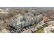 Extensive aerial view highlighting the community layout, parking, and green spaces at 226 Queens Rd # 73, Charlotte, NC 28204