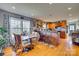 Eat-in kitchen dining area featuring hardwood floors and natural light at 2331 Gill Jordan Rd, Chester, SC 29706