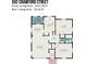 Detailed floor plan showcasing the layout of the home, including room dimensions and locations at 502 Crawford St, Shelby, NC 28150