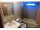 Full bathroom with tub shower combo at 8183 Hallman Mill Rd, Vale, NC 28168