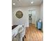 Charming dining room featuring hardwood floors, modern lighting, and classic decor at 1003 Woodland Dr, Gastonia, NC 28054