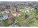 An aerial view of a home featuring a well-manicured lawn, deck, and fence offering privacy at 1278 Gracebrook Dr, Salisbury, NC 28147