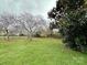 Large grassy backyard featuring mature trees and a black metal fence enhancing the property's outdoor appeal at 1278 Gracebrook Dr, Salisbury, NC 28147