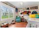 Cozy bedroom with hardwood floors, a window view and eclectic decor at 1278 Gracebrook Dr, Salisbury, NC 28147