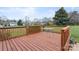 Outdoor deck with wood railings overlooking yard at 1278 Gracebrook Dr, Salisbury, NC 28147