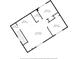 Upstairs floor plan showcasing two bedrooms, bath, kitchen, and living room at 1298 Hines Rd, Clover, SC 29710
