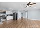 Open-concept living area features hardwood floors, kitchen, and plenty of space at 1298 Hines Rd, Clover, SC 29710