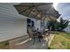 Outdoor patio with dining table and umbrella perfect for entertaining or relaxing outdoors at 181 Atwater Landing Dr, Mooresville, NC 28117