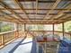 Inviting outdoor deck with a metal roof, table, and seating, creating an ideal spot for relaxation at 2036 Edgewater Dr, Charlotte, NC 28210