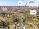Aerial view of home with labels to area restaurants at 3416 Windsor Dr, Charlotte, NC 28209