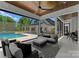 Inviting outdoor living space featuring stylish furniture, and view of the pool at 406 Morrison Farm Rd, Troutman, NC 28166