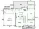 Detailed first-floor plan featuring a spacious layout with garage, kitchen, dining, den, porch, and deck areas at 4340 Rodeway Ne Ct, Hickory, NC 28601