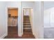 Hallway with staircase and entrances to other rooms at 5536 Seacroft Rd, Charlotte, NC 28210