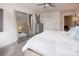 Bedroom featuring a large mirror, double closets, and gray dresser at 7456 Hartsfield Dr, Lancaster, SC 29720