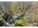 Aerial view of the home, back yard, and lake at 7611 Buckland Rd, Charlotte, NC 28278