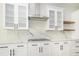 Modern kitchen with white cabinets, stainless steel appliances, and elegant countertops at 1022 Harrogate Dr, Bessemer City, NC 28016