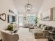Bright living room featuring modern decor, a comfortable couch, and a walk-out to a patio at 125 Lanyard Dr # E, Mooresville, NC 28117