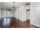 Bright, versatile space with modern lighting fixtures and hardwood floors throughout at 1525 Walnut View Dr, Charlotte, NC 28208
