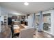 An open concept living space featuring both a dining area and kitchen space at 1795 Kestrel Valley Ln, Catawba, NC 28609