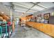 Spacious garage includes wooden cabinets, workbench, and ample storage solutions at 190 Country Dr, Statesville, NC 28625