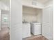 Inside Laundry Closet with Washer and Dryer Hookups at 2749 Yeager Nw Dr, Concord, NC 28027