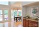 Breakfast nook with bay window, adjacent to a bar area at 3304 Taviston Dr, Waxhaw, NC 28173